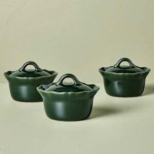 Round Stoneware Reactive Glaze Ramekin With Lid 3ct - Hearth & Hand Magnolia